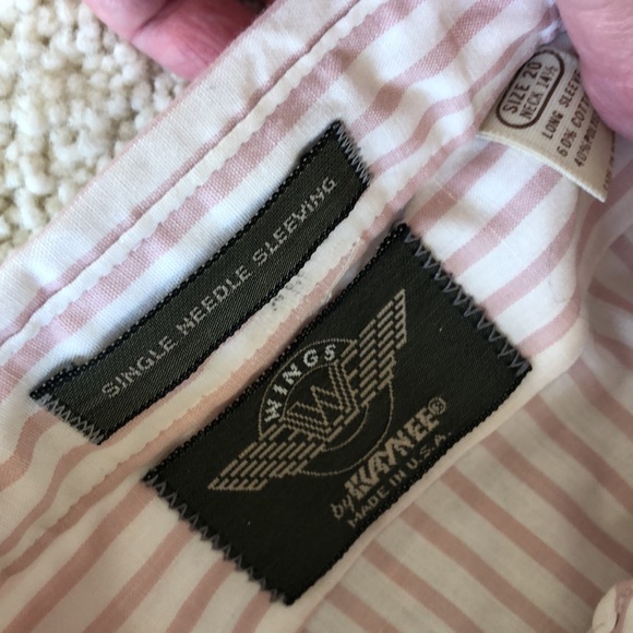 Boys red!pink & white striped button up dress shirt. Size 20- neck 14 1/2” - Picture 11 of 16